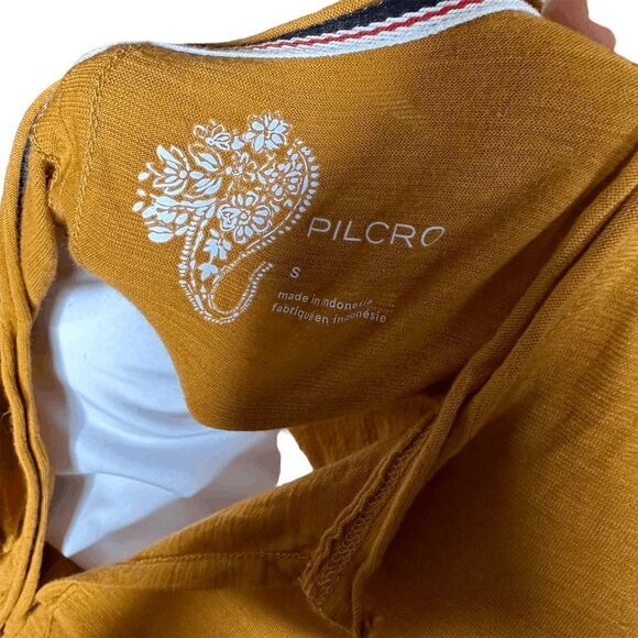 Pilro and the Letterpress spliced mustard yellow tee S Small - Picture 8 of 8